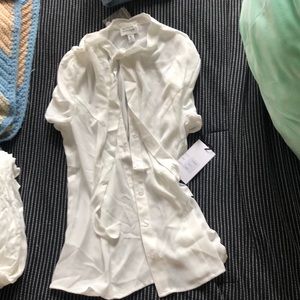 Unique vintage button down sheer top